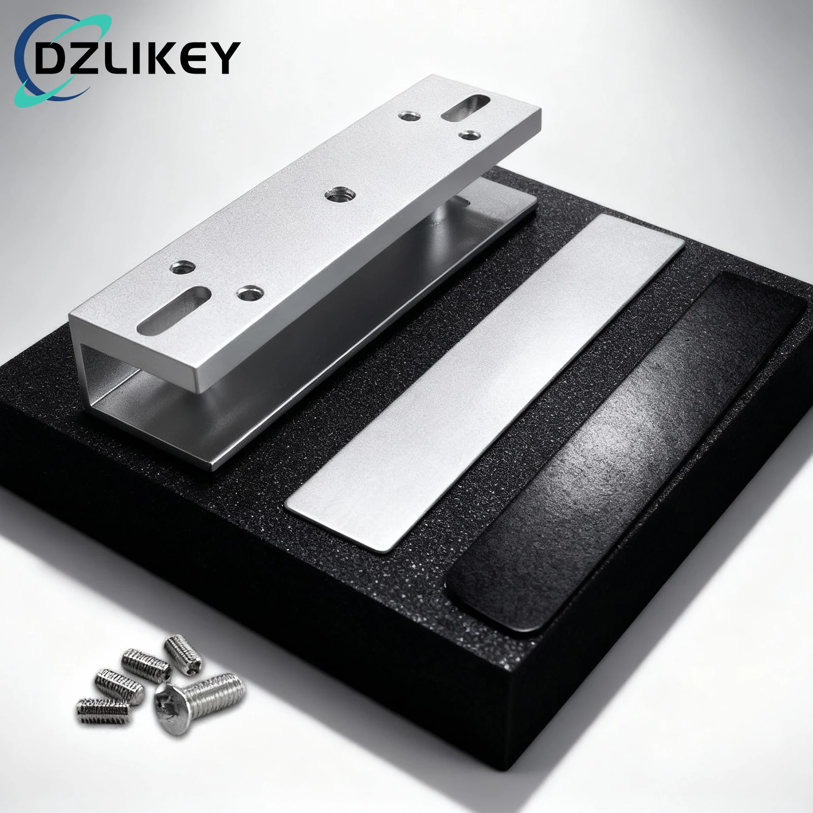 U-Bracket for Magnetic Locks, Aluminum Alloy Drop Over Mount, Fits 180KG/280KG Electromagnetic Locks on Frameless Glass Doors