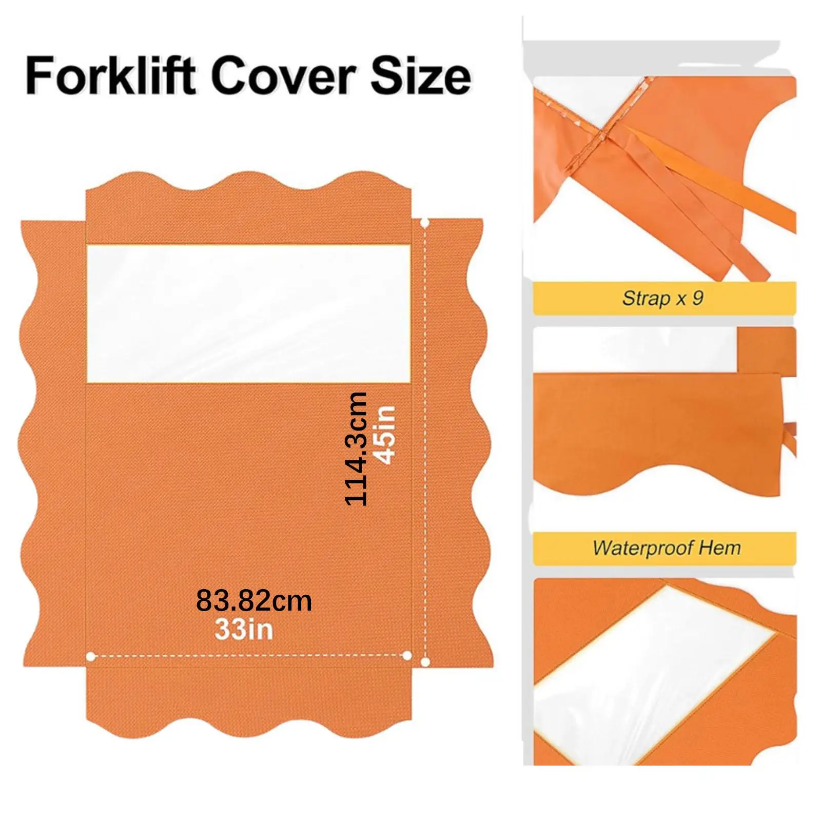 رافعة شوكية غطاء للمطر 45 "x 33" كوة شفافة الثقيلة مقاوم للماء رافعة شوكية الغطاء العلوي المظلة المظلة سهلة التركيب