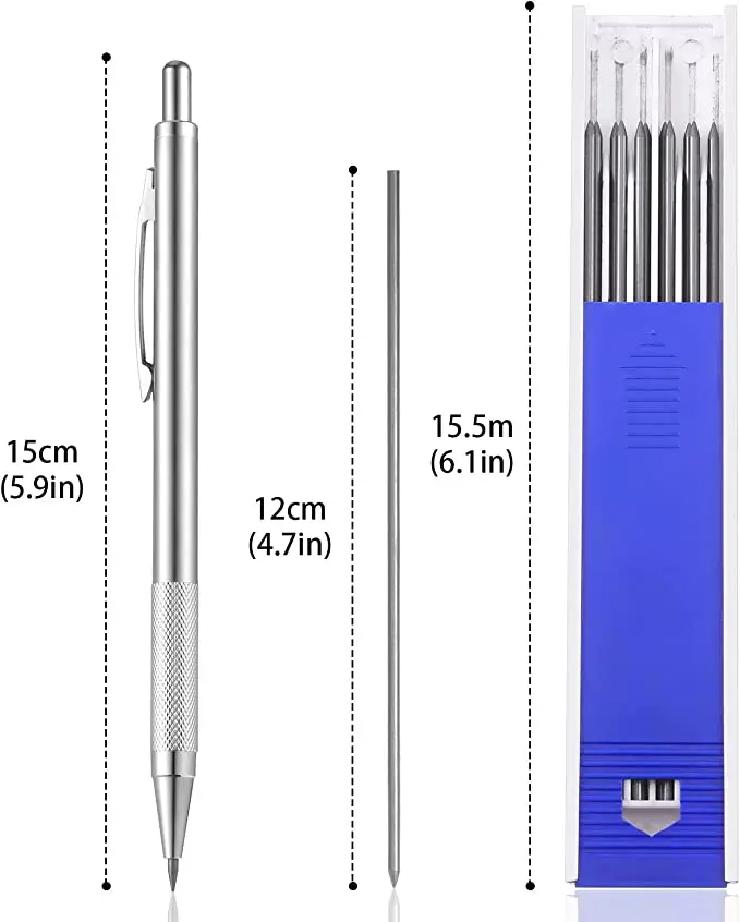 Edelstahl Engineering Druck bleistift tragbare Rostschutz ingenieur Plotten Skizzieren Design Stift Zubehör