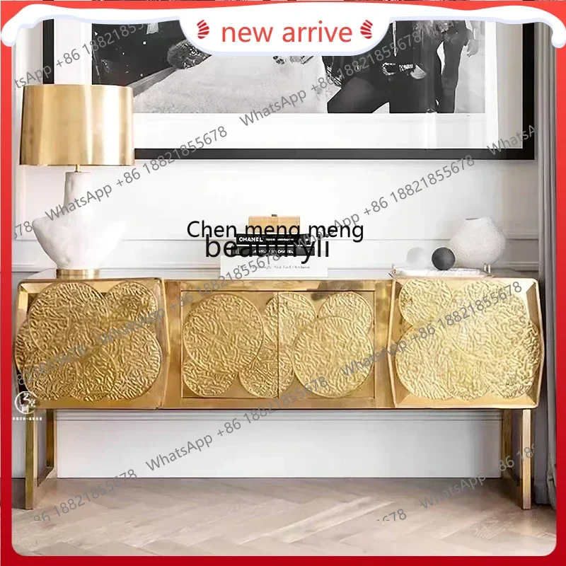 SS new style ss7486 Italian light luxury solid wood dining side porch cabinet villa living room home lockerss 7486