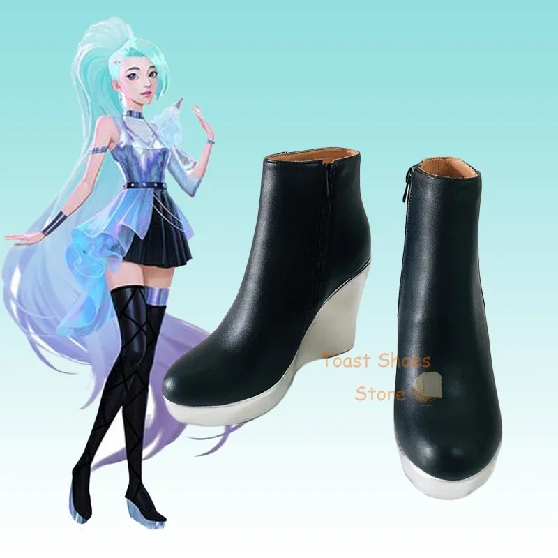 Game League of Legends Seraphine Cosplay High-heeled Shoes Comic Game for Con Halloween Party Cosplay Costume Prop Sexy  Shoes