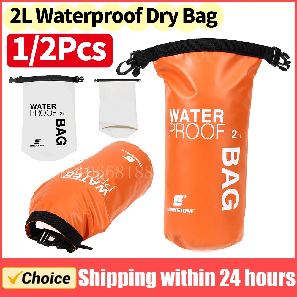 Borsa impermeabile da 2 litri Borsa da acqua ultraleggera galleggiante per vela Borsa da nuoto Borsa da kayak ultraleggera per rafting per immersioni all'aperto