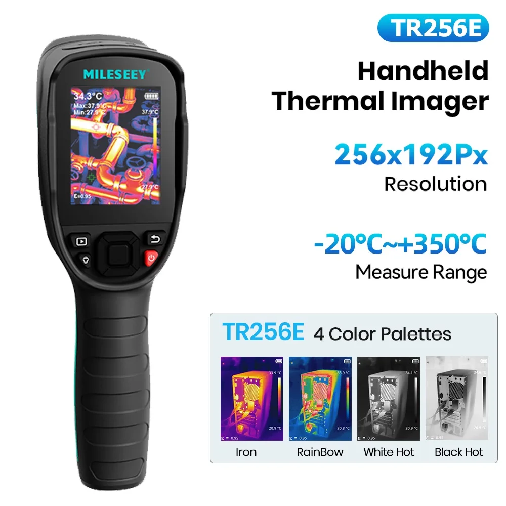Milessey TR256E TR256B Warmtebeeldcamera 256X192 Warmtebeeldcamera Infrarood Temperatuurmeter Voor Reparatie, Pcb, Pijplijndetec