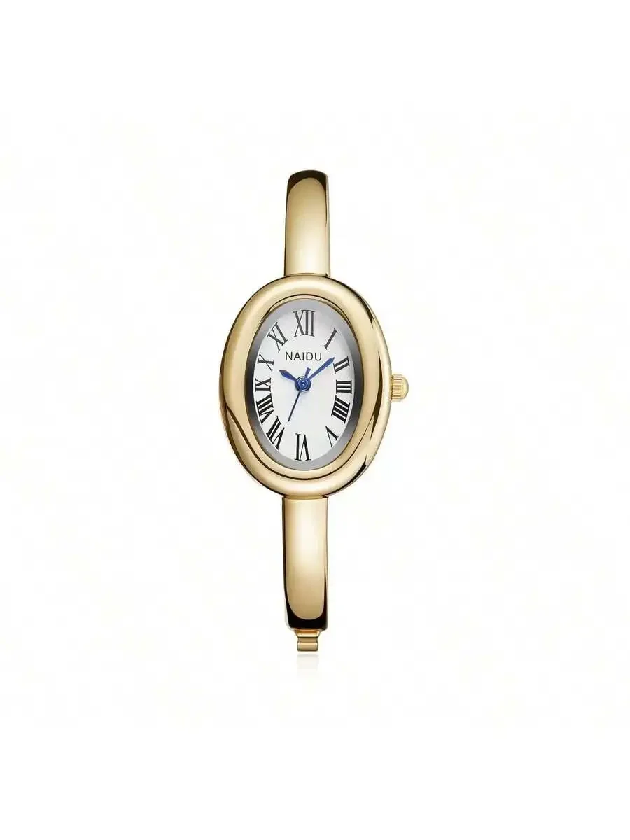 

Womens Oval Bracelet Watch Vintage Style Quartz Minimalist Daily Wear