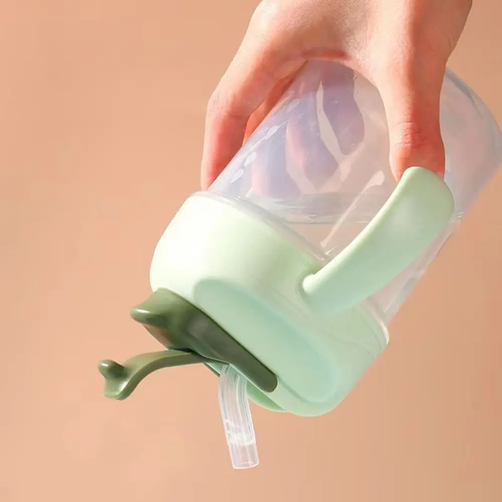 Leak-proof Toddler Water Bottle Drop-resistant Dual Handle Learning Water Container Gravity Ball Detachable