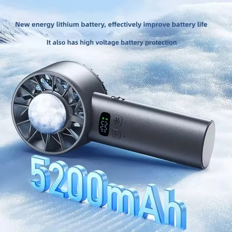 Xiaomi مروحة تبريد مراوح محمولة USB قابلة للشحن مروحة صغيرة محمولة LED شاشة ديجيتال للسفر والتخييم في الهواء الطلق