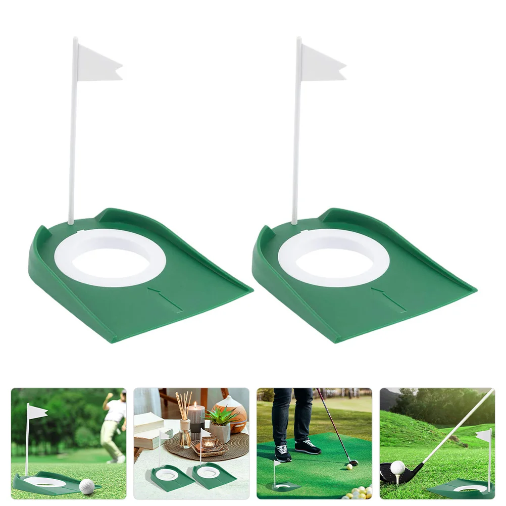2Pcs Putting Practice Cup Premium Plastic Golf Training Aid for Indoor and Outdoor Use Portable Lightweight Practice Putting