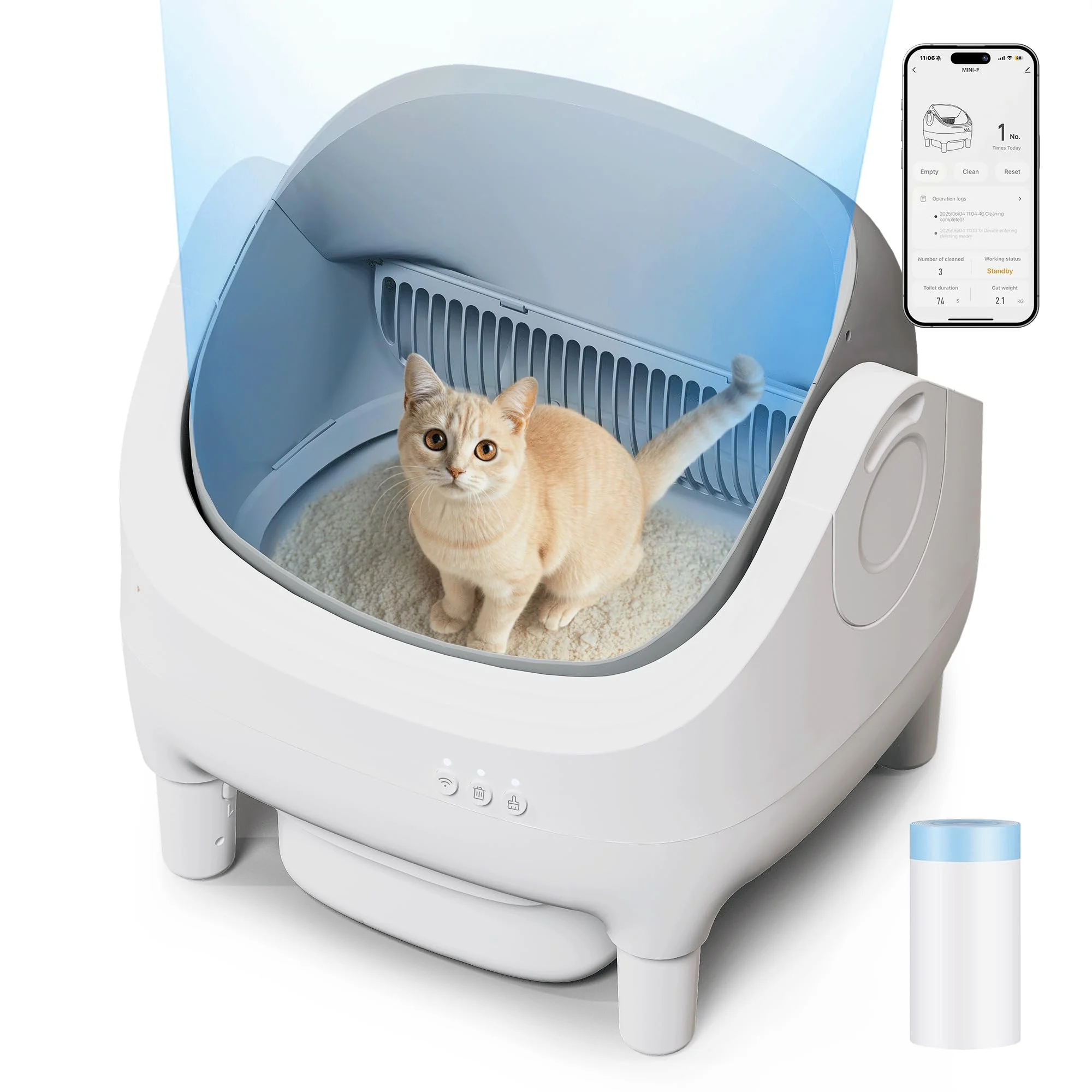 2025 Best-Selling Fully Automatic Smart Pet Dumpster Open Self-Cleaning Cat Litter Toilet with Dual Safety Sensors