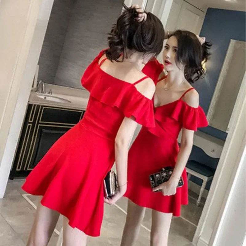 Dresses for Women 2024 Short Purple Evening Woman Dress Prom Black Party Mini Red Clothes Y2k One-piece New Features of Summer X