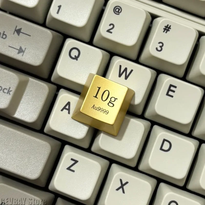 Gold Bar Enter Keycap 10g Zinc Alloy Metal Artisan Key Cap Unique Desktop Decor for MX Switch Mechanical Keyboard Accessories