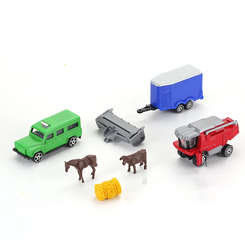 1:72 Alloy Farm Tractor Set Model,Harvester Toys,Original Packaging Children's Toy Gifts,Wholesale