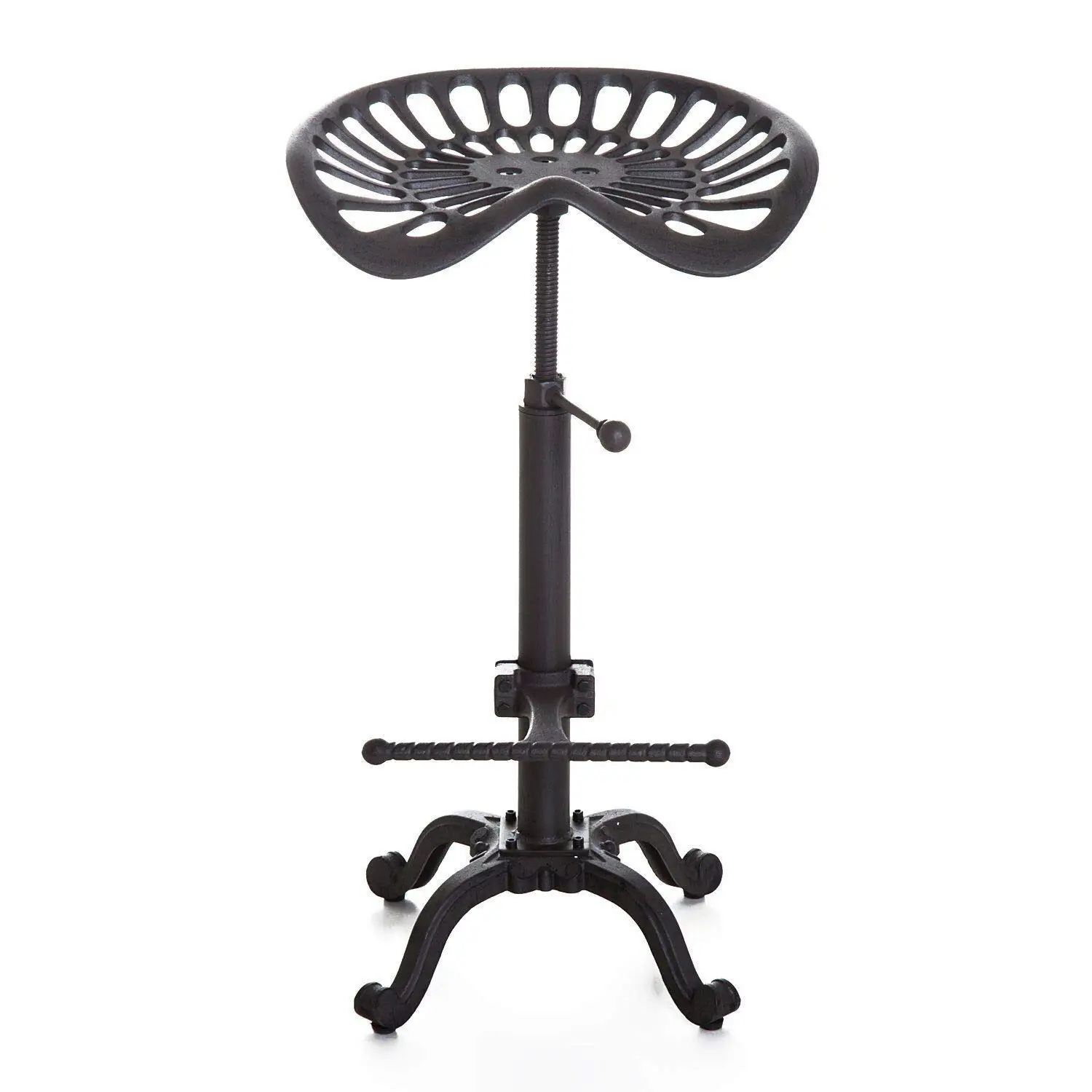 

Cast Iron Farm Tractor Seat Bar Stool With Adjustable Height And Swivel Base For Kitchen Counter