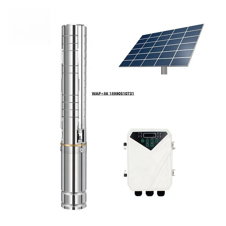 Complete Borehole Dc Submersible Deep Well Solar Pumps and Solar Panels Set