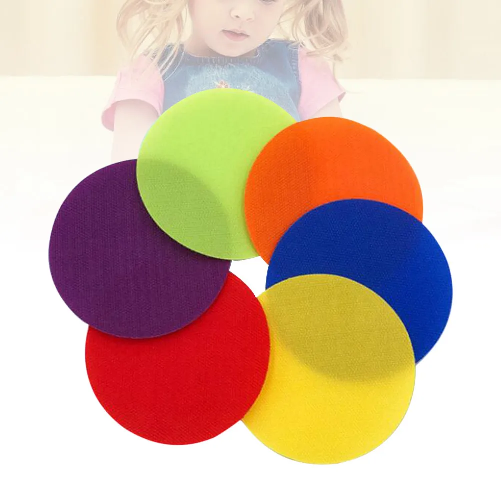 

30Pcs Carpet Marker Sticker Reusable Circular Spot Pads Strong Grip on Carpets Vacuum Safe for Classroom Games Activity Training