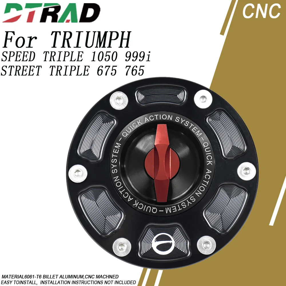 Quick Release Keyless Fuel Filler Cover For TRIUMPH Speed Triple 1050 999i STREET TRIPLE 675 765 CNC Motorcycle Tank Vent Cap