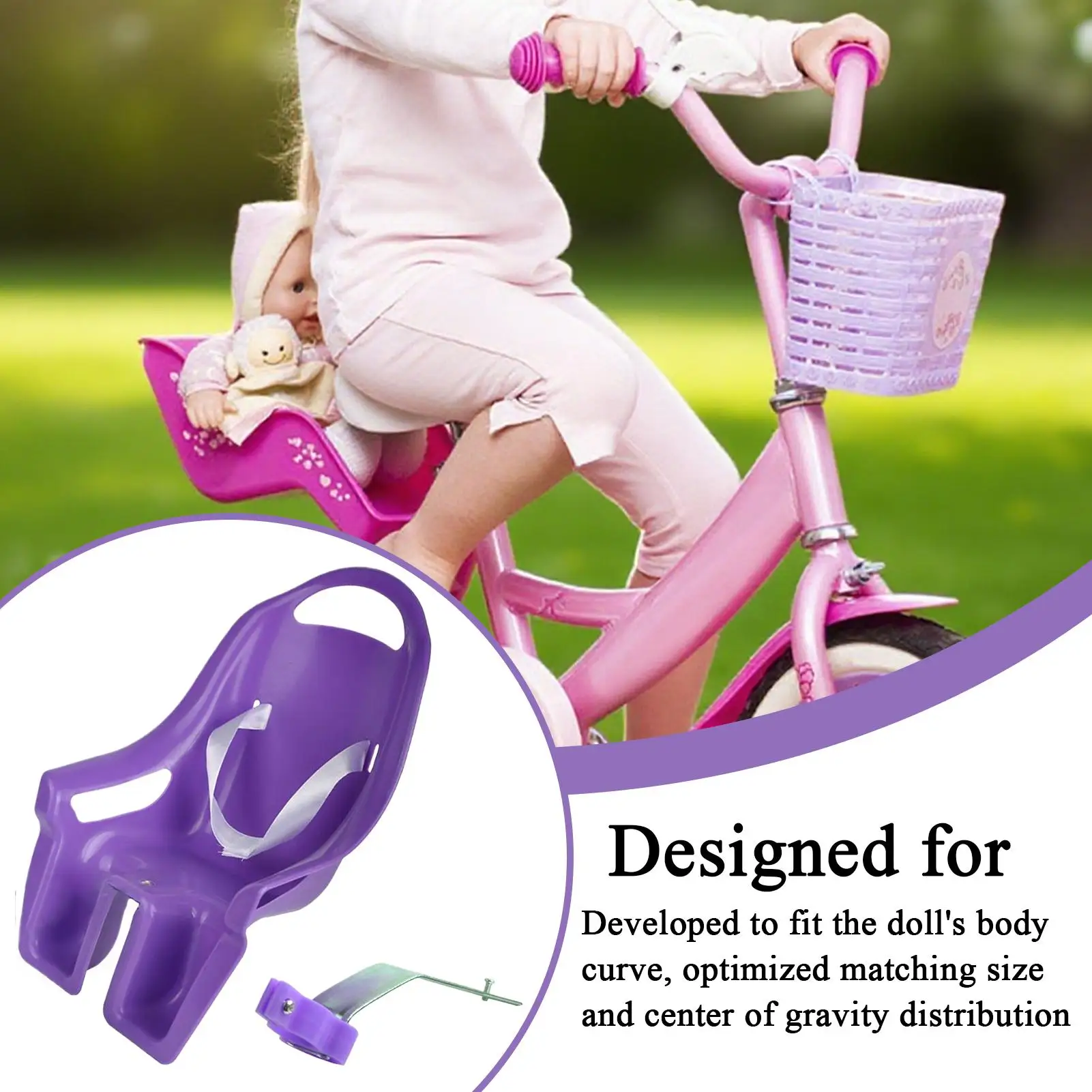 

Baby Doll Bike Seat Attachment Baby Doll Accessories Bike Seat Attachment Shock-Resistant Kids Cycle Accessories Riding