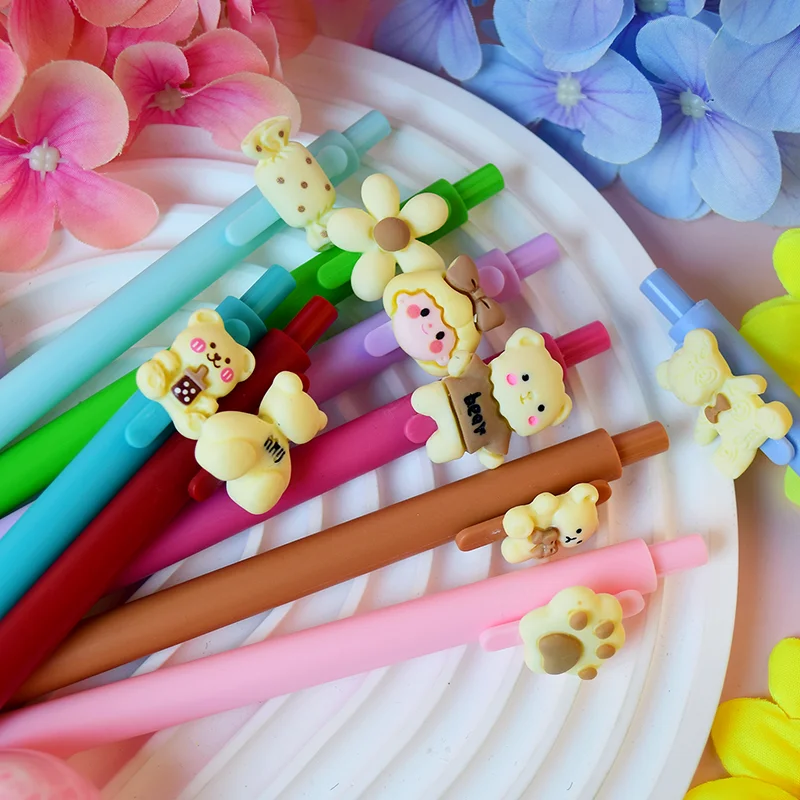 13 Stück zylinderförmige Stifte mit Bären- und Sternenmotiv, schnell trocknende Tinte; ideal für Schulbedarf, Belohnungen im Klassenzimmer und Weihnachtsgeschenke