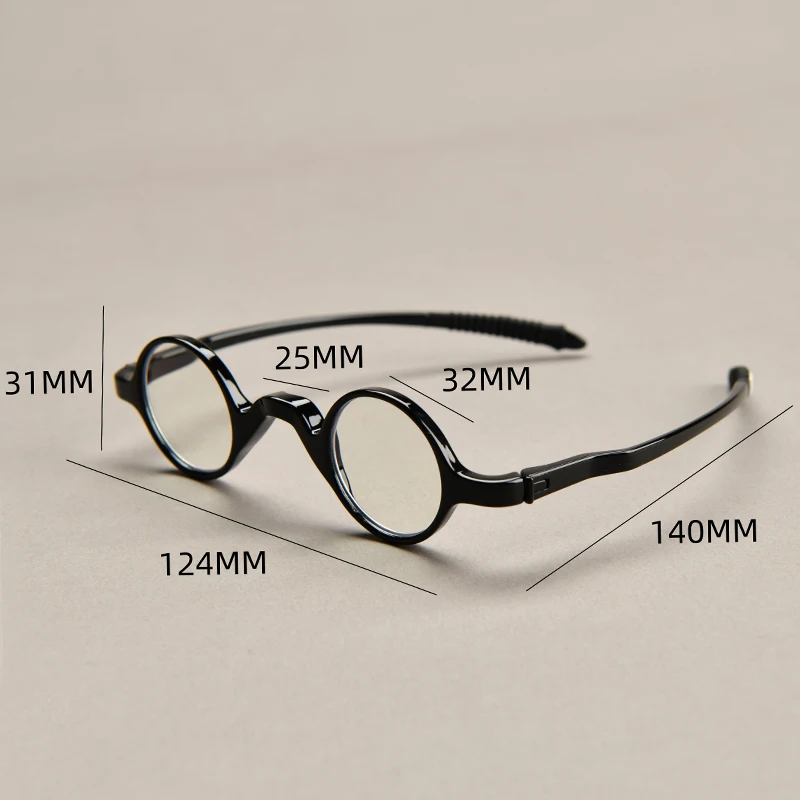 Anti Blau Licht Runde Lesebrille Männer Vintage Oval Stilvolle Rahmen Presbyopie Brillen Ultraleicht Hyperopie Brillen – Detail 1