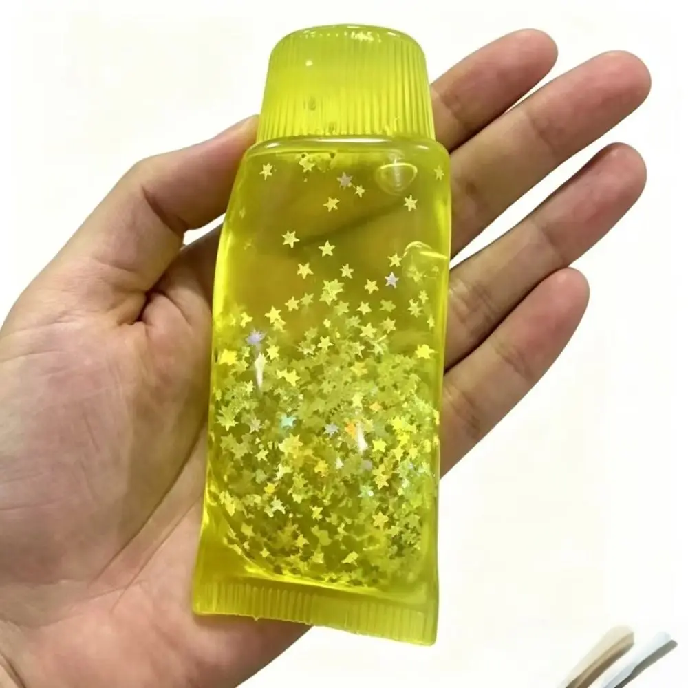 Glitter Star Toothpaste Squishy Sensory Shapeable Facial Cleanser Fidget Bling Bling Soft Elastic Squishy Birthday Gift
