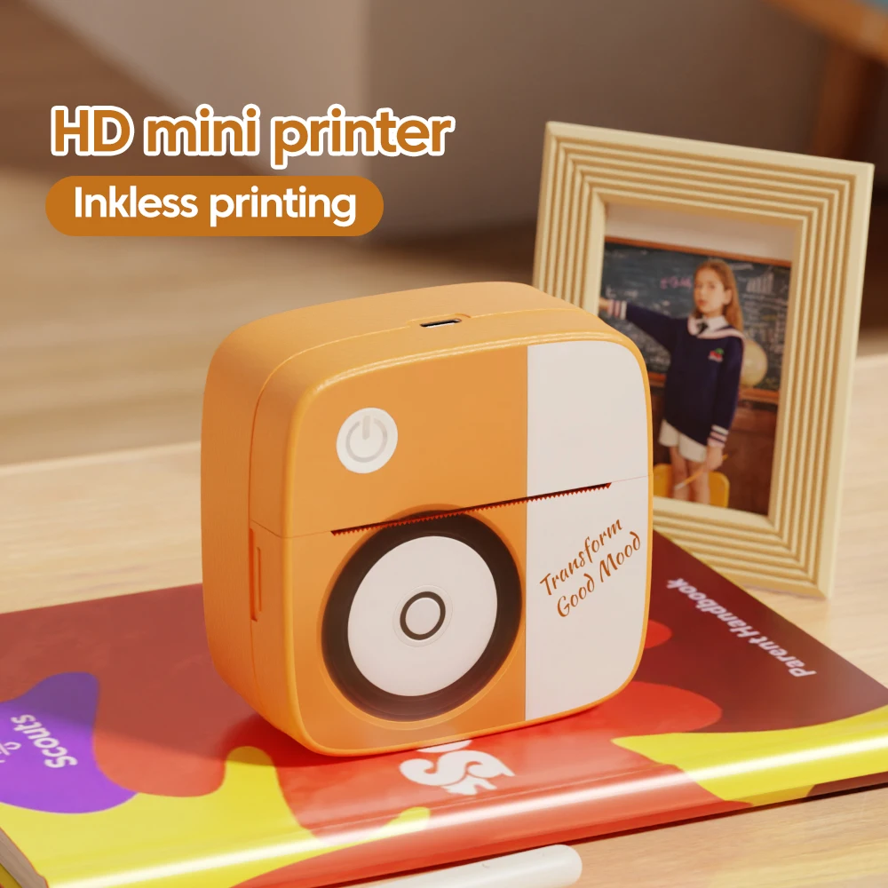 New look Mini Label Printer Portable Photo Thermal Printers Self-adhesive Labels Maker Inkless Bluetooth mini impresora portatil