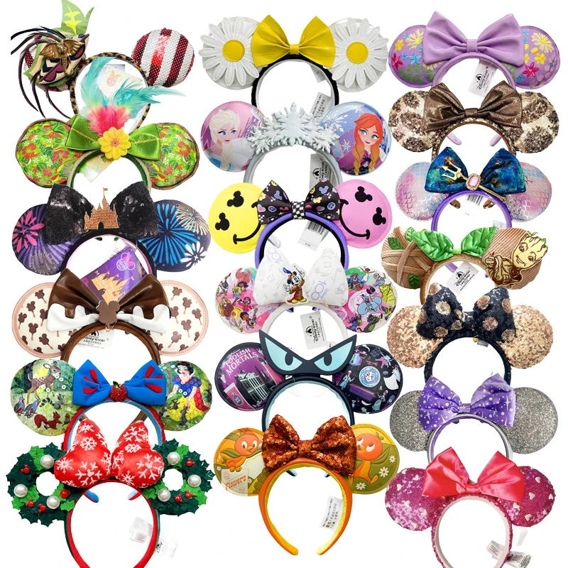 

Mickey Mouse Ears Headband Green Doughnut Christmas Hairwear Princess Halloween Cosplay Adult/Child Accessories Birthday Gifts