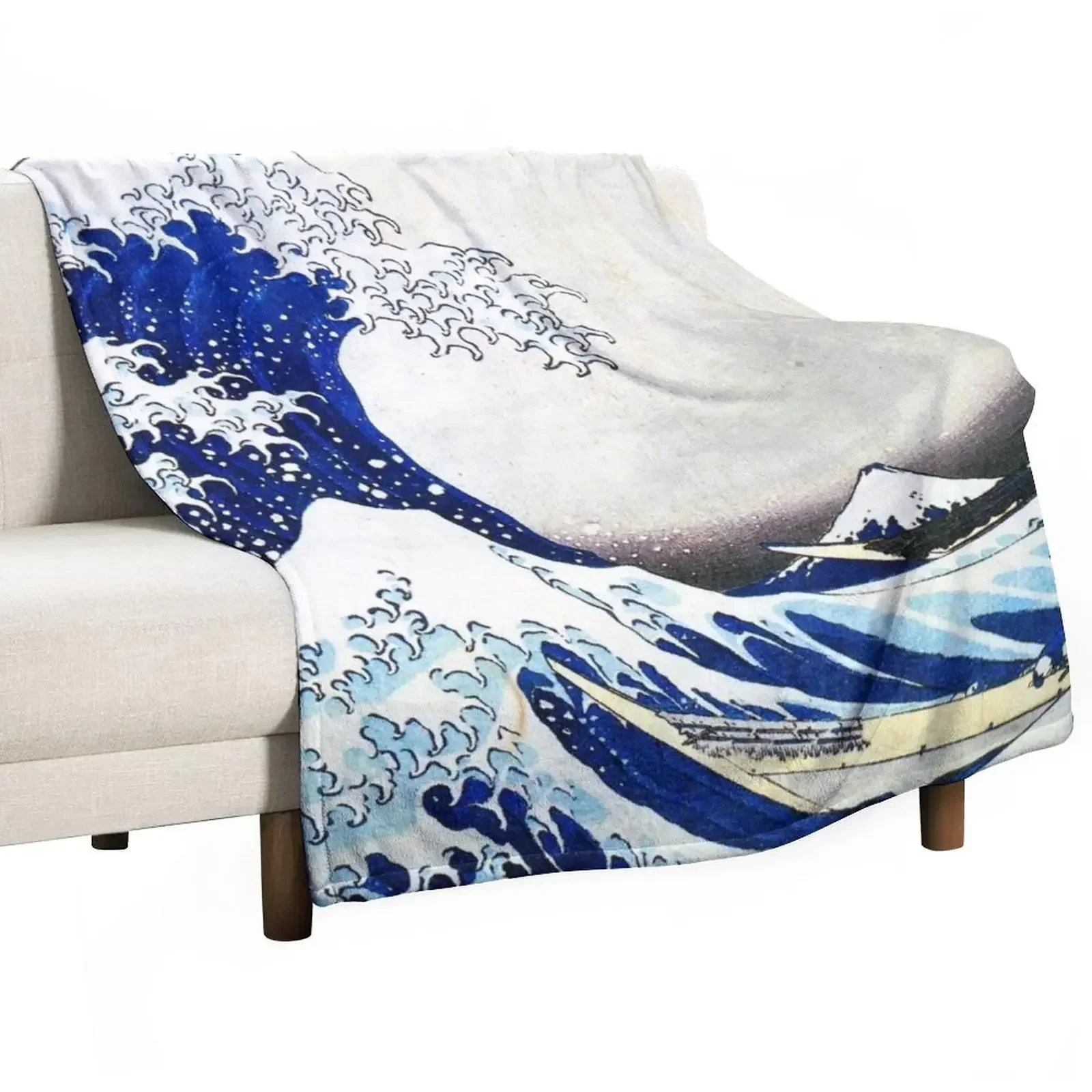 Katsushika Hokusai - The Great Wave off Kanagawa Throw Blanket Flannels Personalized Gift Blankets