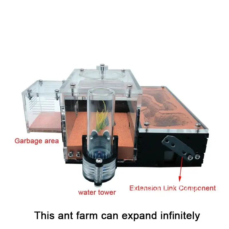 

Farm Ant mini CC with External Water Tower Moisturise Ant Nest Breeding Pet Ant Ant Castle Insect Queen Anthill House Area Box