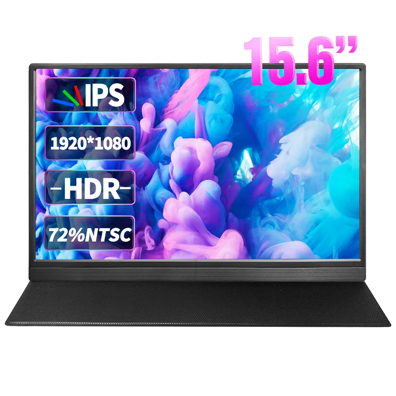 15.6 Cal 1080P przenośny Monitor IPS Stereo dwa głośniki wyświetlacz HDR HDMI USB C ekran do gier na telefon PC Mac Xbox PS4 przełącznik