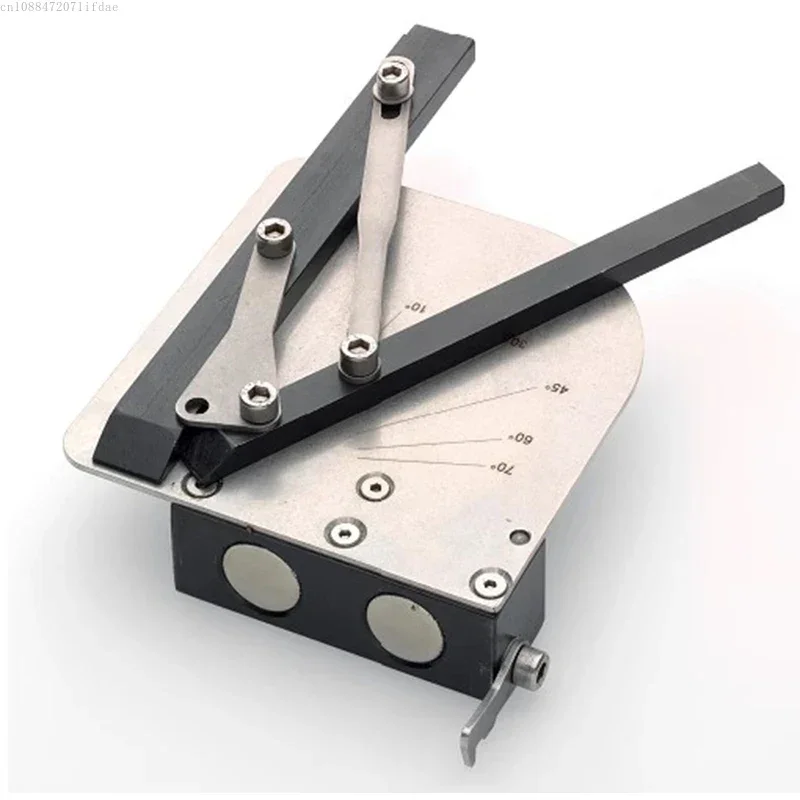 

Auxiliary tool for sheet metal bending Press brake front support magnetic angle positioning artifact