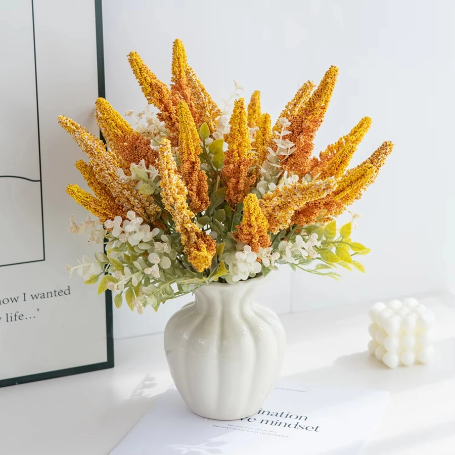 

Silk Artificial Flowers Bubble Wedding Home Room Decor Outdoor Yard Garden DIY Wreath Bridal Bouquets Vase High Quality Ornament