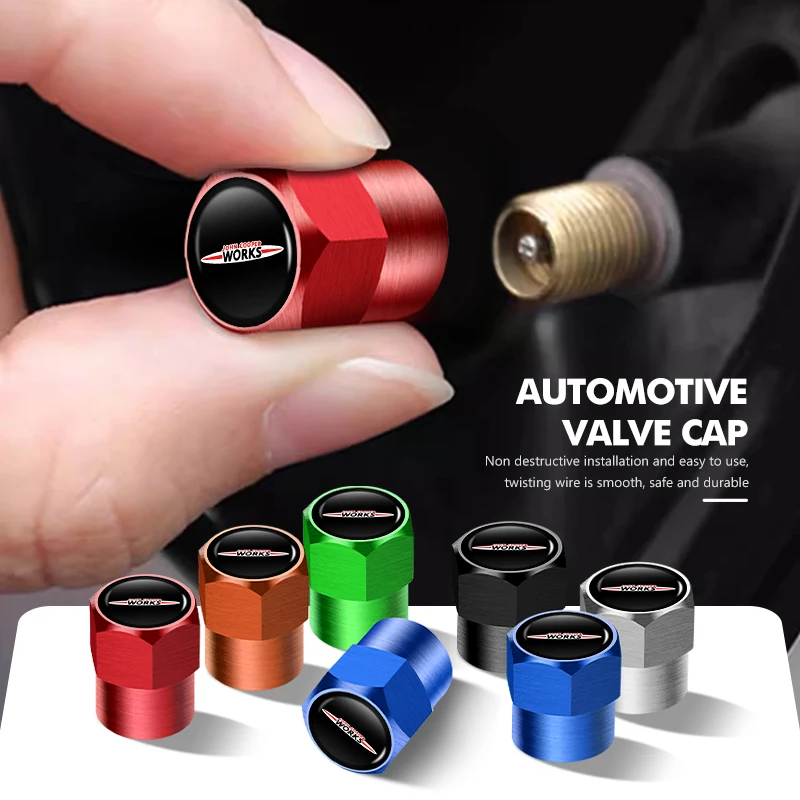 For MINI Car Tire Valve Stems Cap Knurling Style Tire Valve Cap Cooper S R50 R52 R53 R55 R56 F54 F55 F56 F60