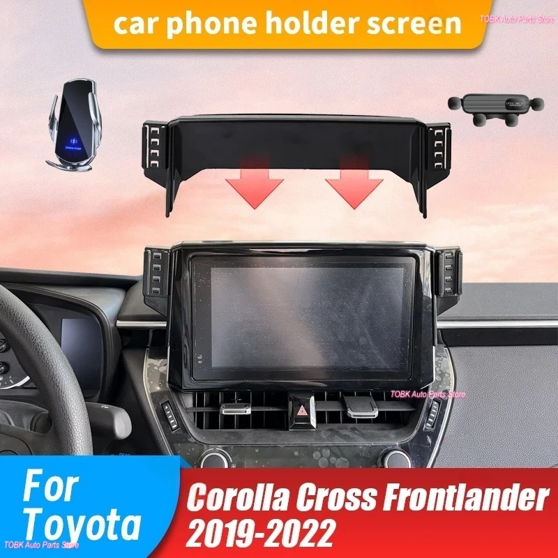 Soporte doble para teléfono móvil, Base de soporte fijo para coche para Toyota Corolla 2019 2020 2021 2022, accesorios de montaje para teléfono de vehículo de carga
