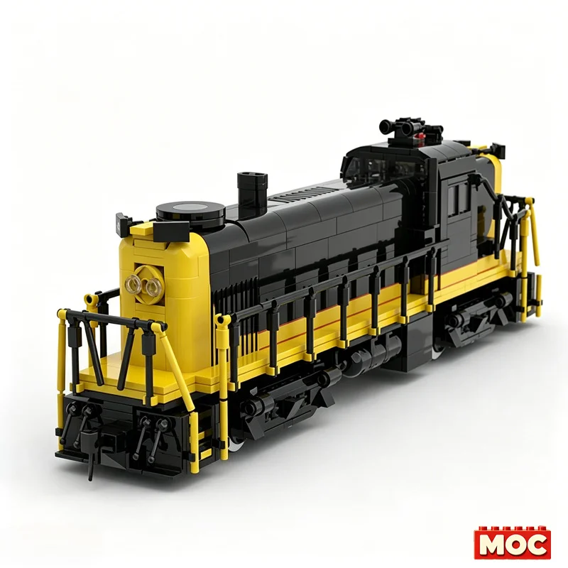 NEW 1223Pcs Alco RS-3 Northern Pacific Custom Building Blocks Locomotive Model Educational Assembly Toy For Collectors Xmas Gift