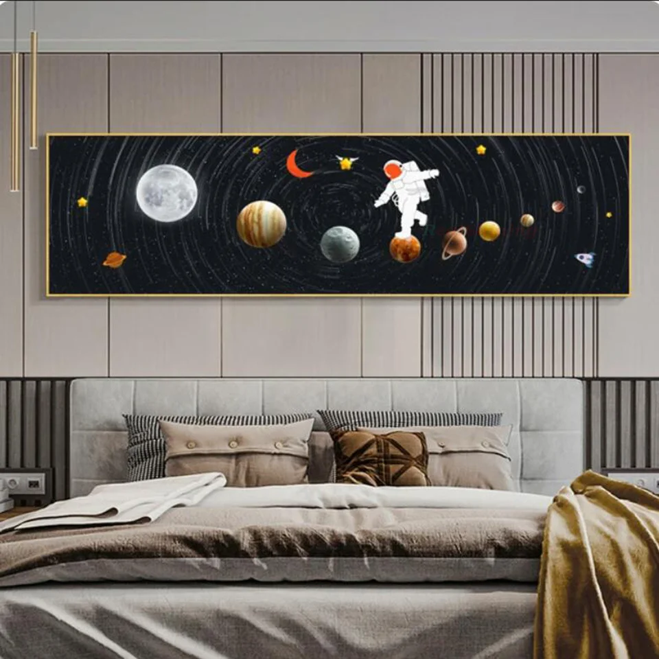 Space Solar System Planet Astronaut Landscape Large Full Diamond Painting 5d DIY Diamond Mosaic Jewelry Cross Stitch Gift Y1369