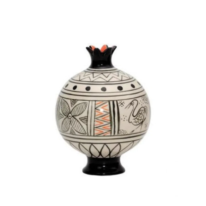 

Ceramic hand-painted pomegranate vase irregular ornaments with a sense of luxury