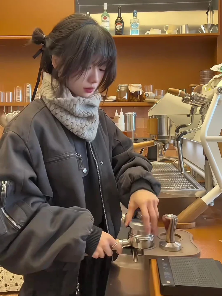 

American Retro Cotton Flight Jaet Men's Winter Bomber Functional Deconstructed Workwear Denim Waed Outdoors Casual Coat