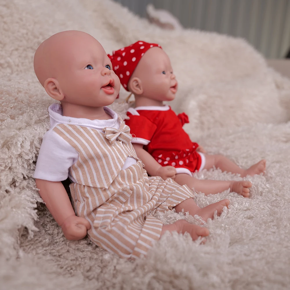 WW1555 37cm 14.5inch 1650g 100% Full Silicone Reborn Baby Dolls 3 Colors Eyes Choices Realistic Toys for Children Christmas Gift