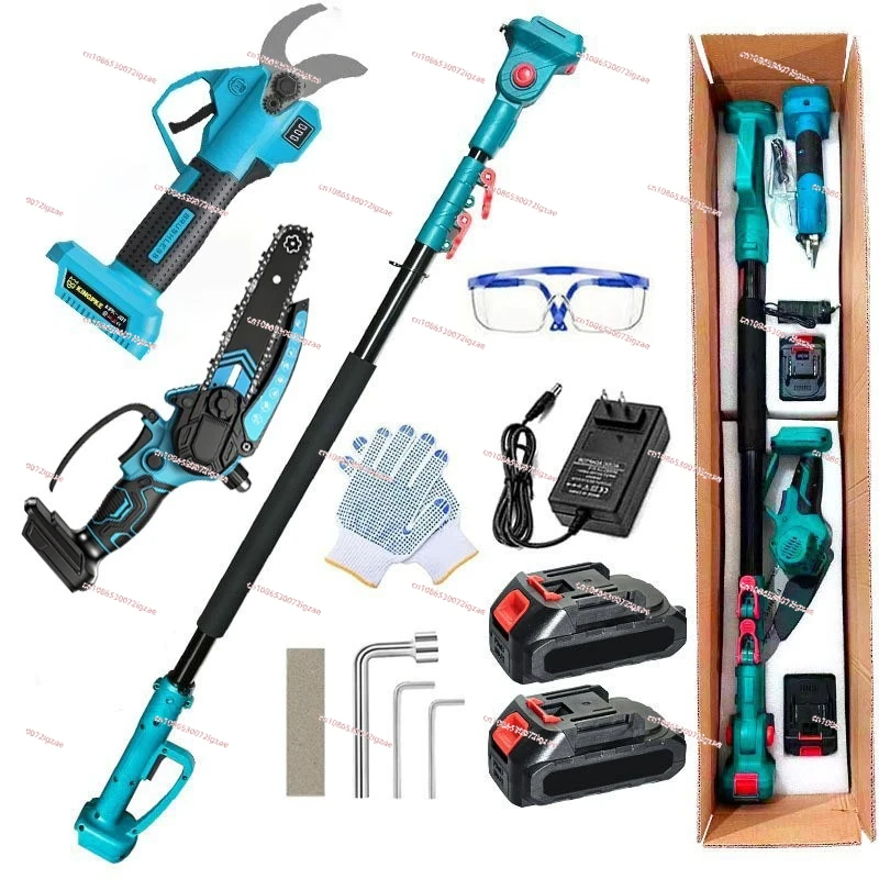 

Electric High-Reach Saw Extension Pole Pruning Saw Woodworking Handheld Garden Logging Tool Lithium Battery Three-in-One