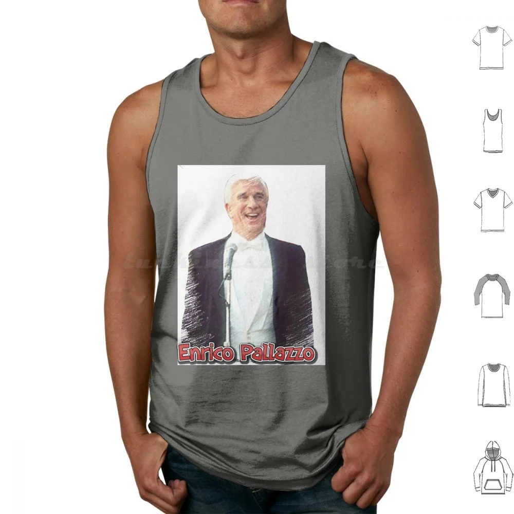 Lover Gift Enrico Pallazo Retro Wave Camisetas sin mangas Chaleco sin mangas Lover Enrico Pallazo Retro Wave Leslie Nielsen Airplane
