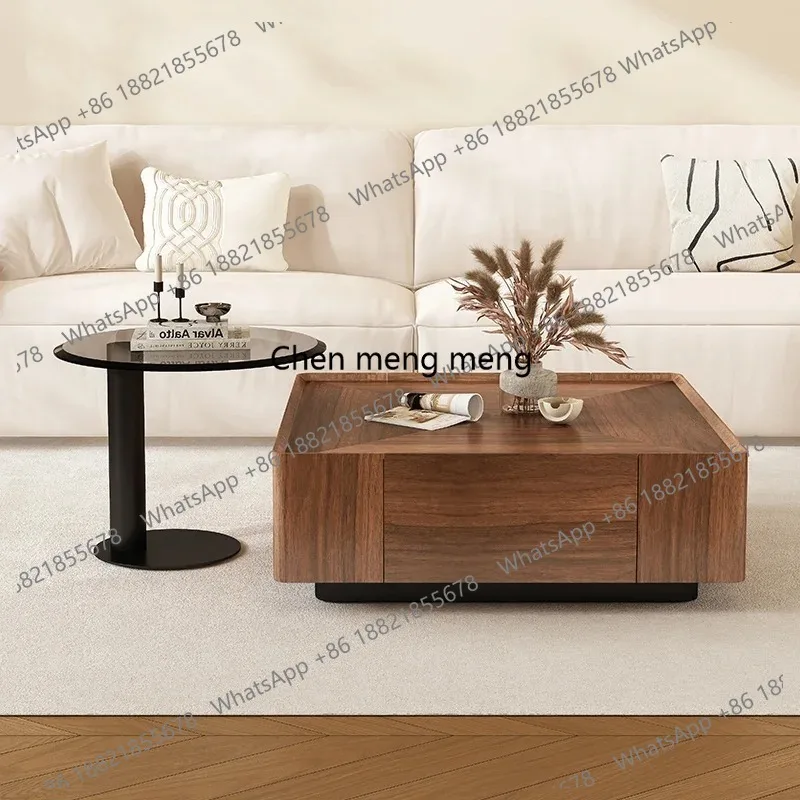 

Design Modern Coffee Table European Italian Aesthetic Living Room Side Table Luxury Center Wood Mesa De Centro Sala Furniture