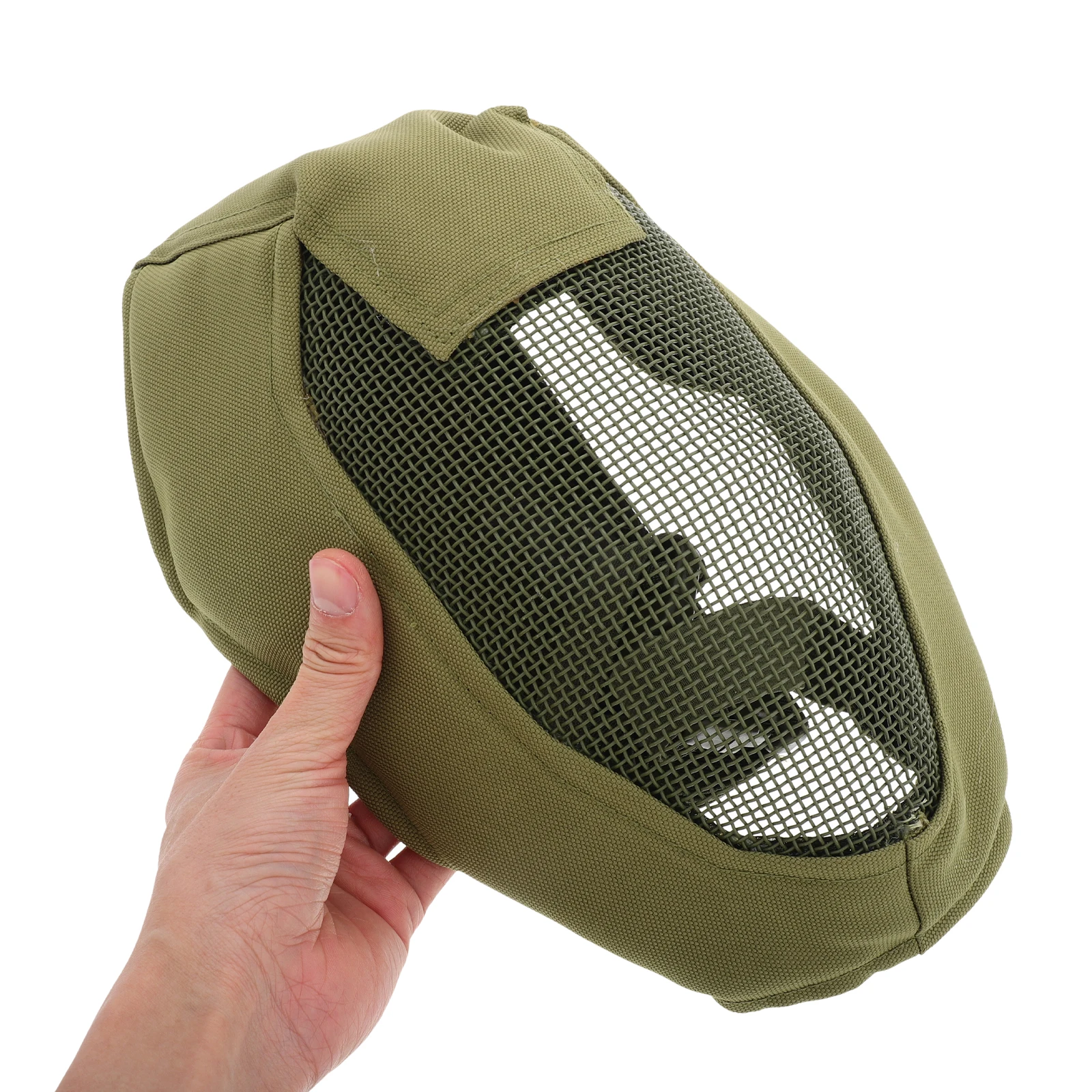 

Fencing Mask Protective Gear Metal Net Archery Face Guard Oxford Cloth Protector
