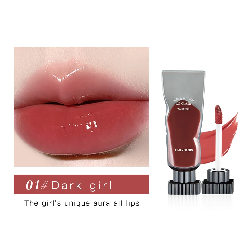 Brilho labial espelhado – à prova d'água e à prova de manchas, esmalte gelatinoso brilhante, brilho labial não pegajoso de longa duração com acabamento orvalhado