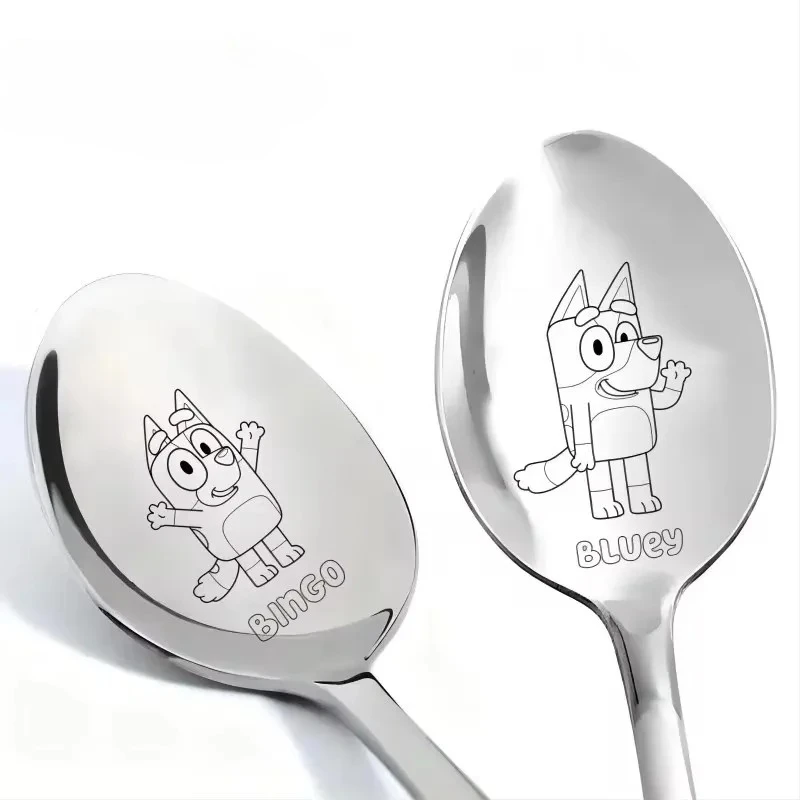 Ложка Kawaii Bingo, семейный половник из нержавеющей стали, домашняя еда для детей, посуда, ложки, подарки на день рождения, игрушки, товары для вечеринок