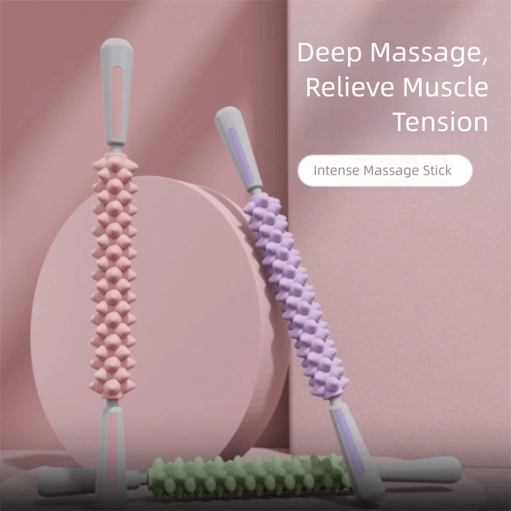 Wolf Teeth Shaped Yoga Massage Stick Multifunctional Muscle Relaxation Fascia Roller Bionic Contact Portable Muscle Roller Bar