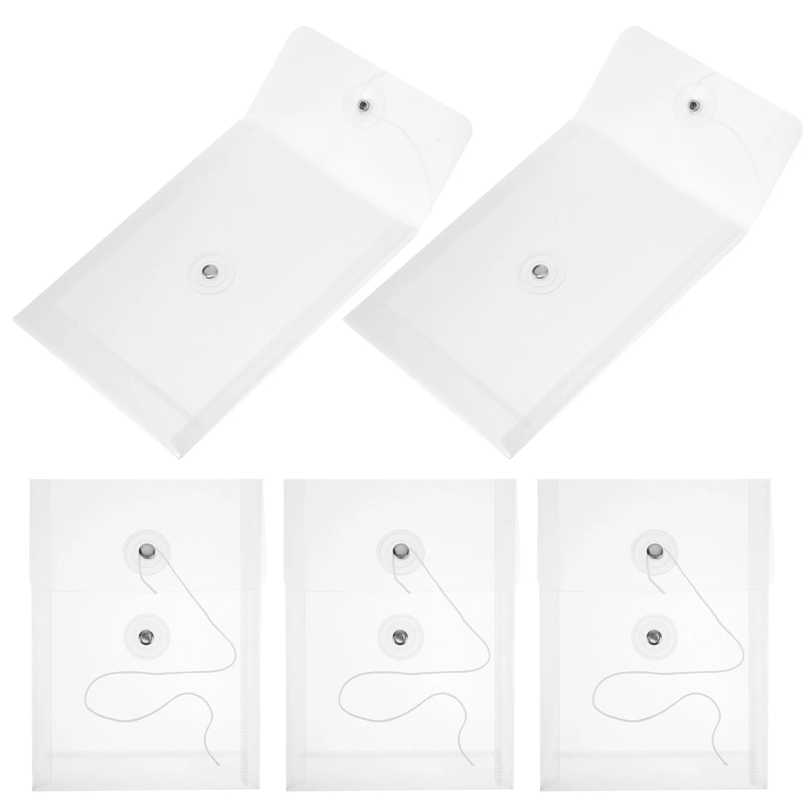 

5Pcs Multifunctional Binder Folders Transparent File Organizers PP Material for Home Office Use A6 Size File Pocket