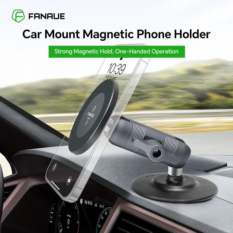 

FANAUE Автомобильная клейкая присоска Магнитный держатель для мобильного телефона Центральная консоль Адсорбция поверхности Стабильная термостойкая