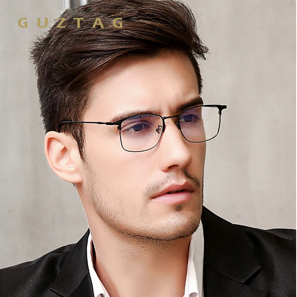 GUZTAG-gafas de sol con luz azul para hombre y mujer, lentes ópticas de estilo Vintage, informales, adecuadas para usar en ordenador, conducir, negocios, G8008