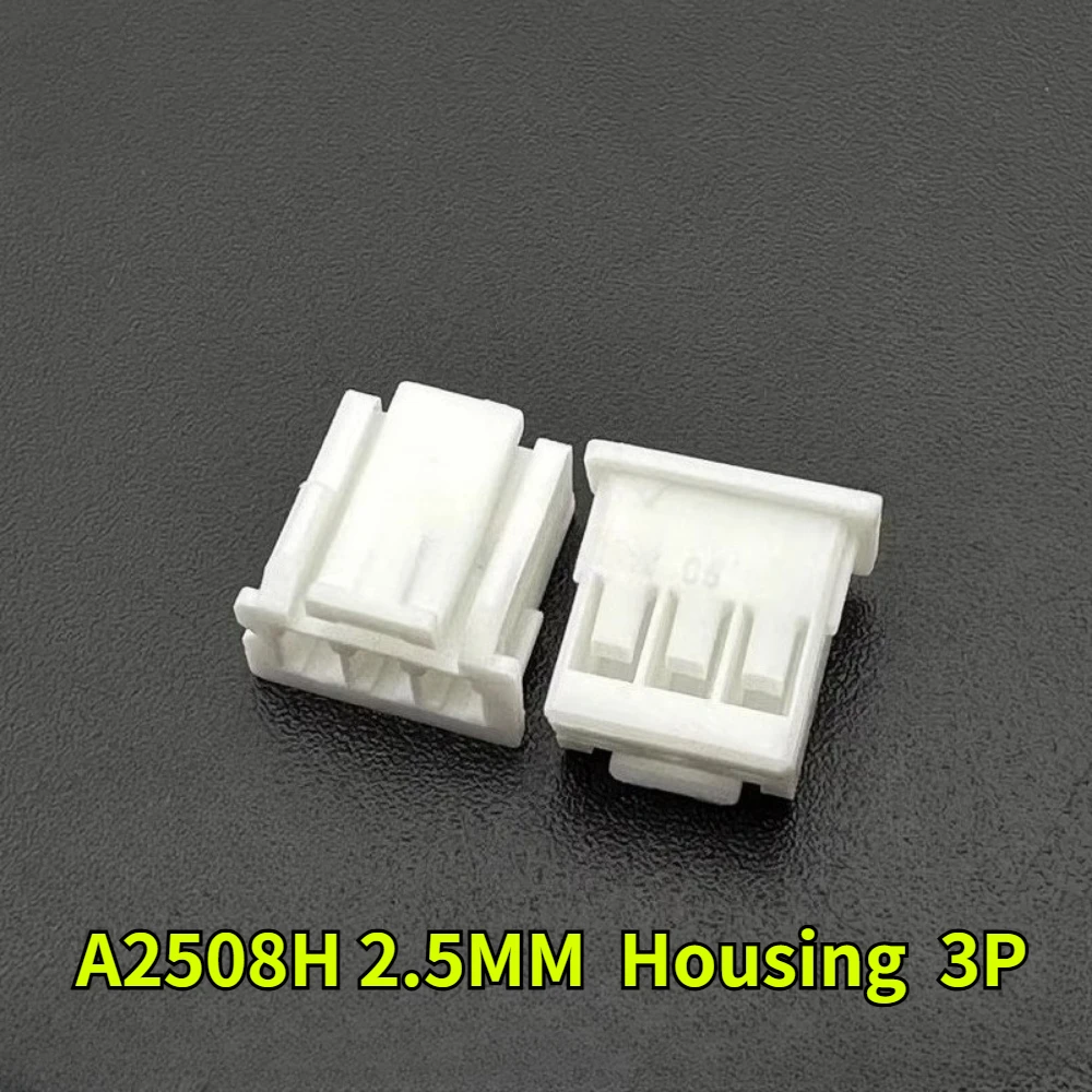 30/50/100Pcs/lot A2508H Pitch 2.5mm with Lock Buckle Rubber Shell 2P 3P 4P 5P 6P 7P 8P 9P 10P Housing Terminal Connector