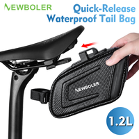 NEWBOLER Bicycle Bag Quick Release MTB Bag Tail Bag Waterproof Saddle Bag Seat Tail Pouch Cycling Package Road Mountain Bike