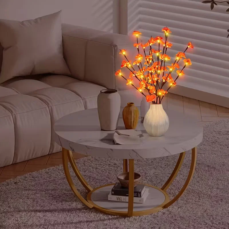 1 قطعة 20LED بطارية تعمل بالطاقة الاصطناعي زهر الكرز الوردي فرع الضوء ، 74 سنتيمتر/29in ، زهرة واقعية ، ديكور داخلي/خارجي #4